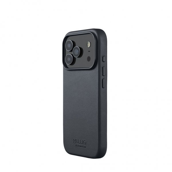 Mujjo iPhone 17 Pro Skal Full Leather Case MagSafe Basalt
