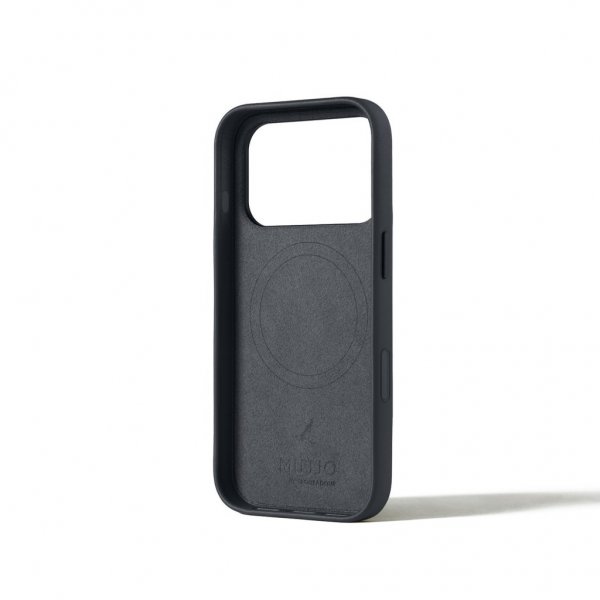 Mujjo iPhone 17 Pro Skal Full Leather Case MagSafe Basalt
