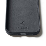 Mujjo iPhone 17 Pro Skal Full Leather Case MagSafe Basalt