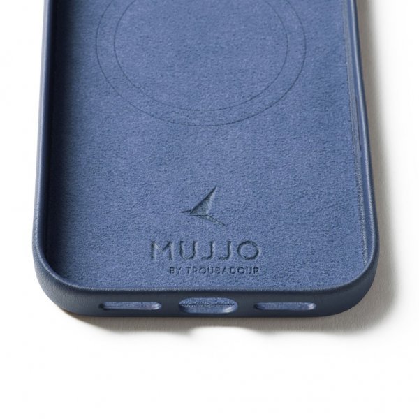 Mujjo iPhone 17 Pro Max Skal Full Leather Case MagSafe Monaco Blue
