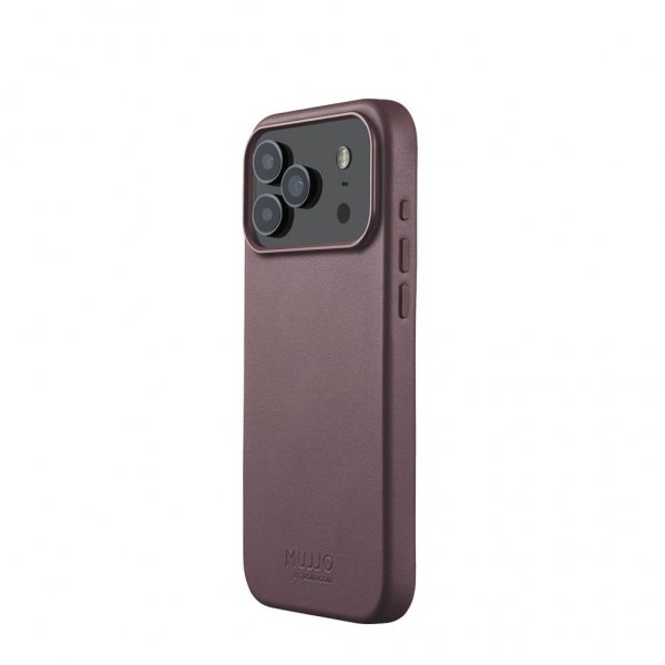 Mujjo iPhone 17 Pro Max Skal Full Leather Case MagSafe Bronze Red