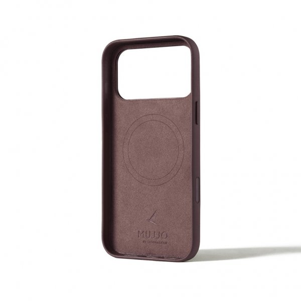 Mujjo iPhone 17 Pro Max Skal Full Leather Case MagSafe Bronze Red