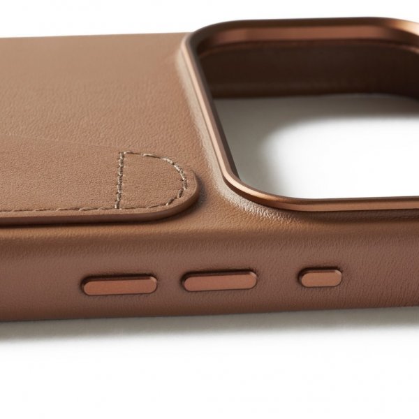 Mujjo iPhone 17 Pro Max Skal Full Leather Wallet Case MagSafe Tan
