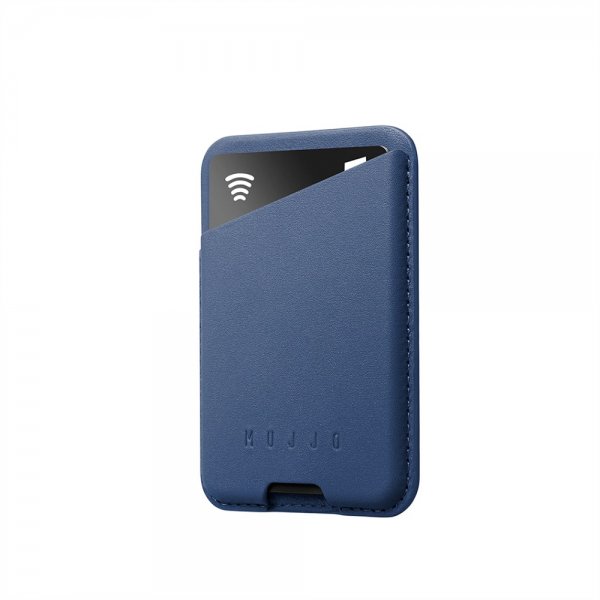 Mujjo Korthållare Full Leather Magnetic Wallet Monaco Blue