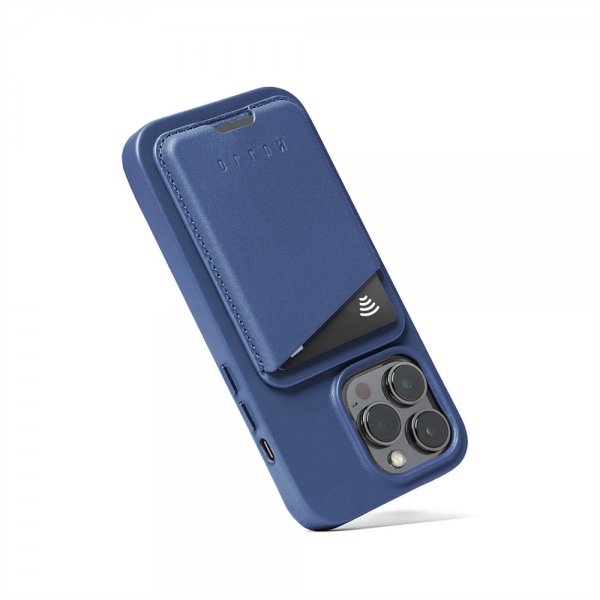 Mujjo Korthållare Full Leather Magnetic Wallet Monaco Blue