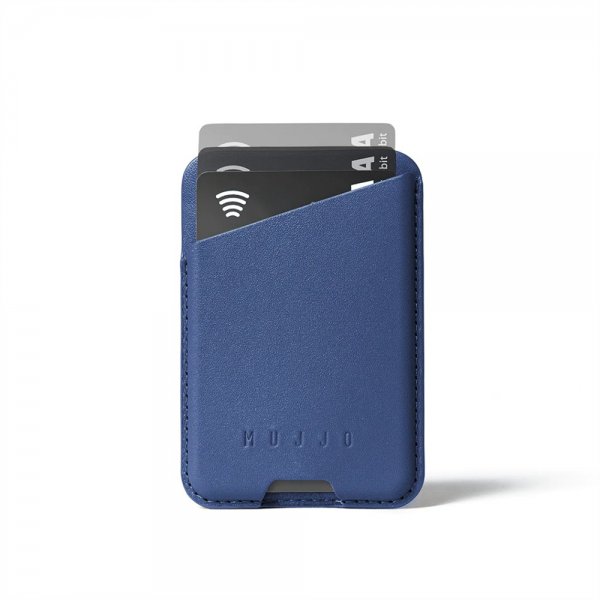 Mujjo Korthållare Full Leather Magnetic Wallet Monaco Blue