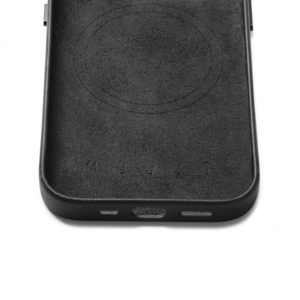 Mujjo iPhone 14 Skal Full Leather Case MagSafe Monaco Blue