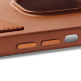 Mujjo iPhone 14 Plus Skal Full Leather Wallet Case Monaco Blue