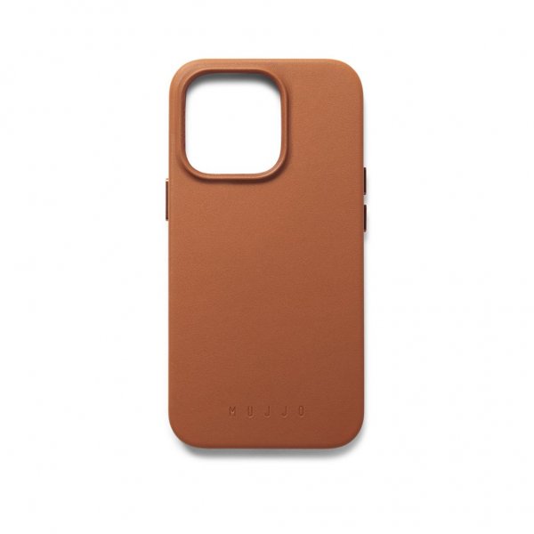Mujjo iPhone 14 Pro Skal Full Leather Case MagSafe Tan