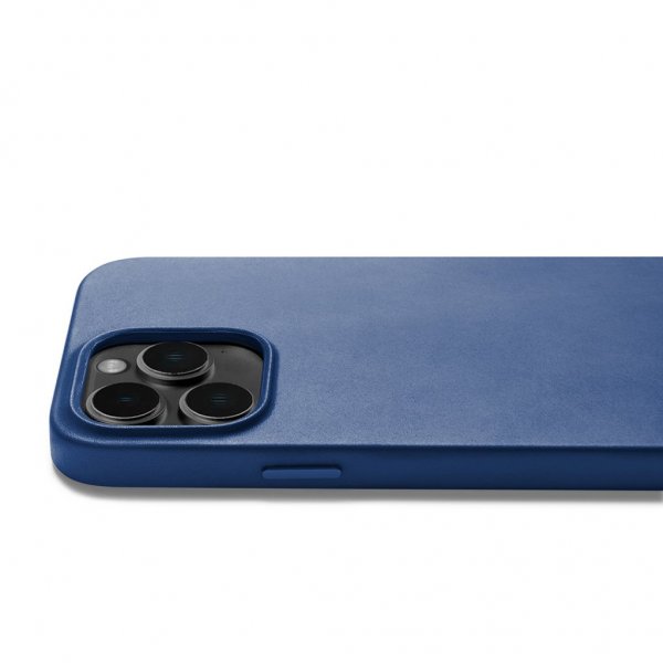 Mujjo iPhone 14 Pro Max Skal Full Leather Case MagSafe Monaco Blue