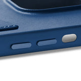 Mujjo iPhone 14 Pro Max Skal Full Leather Wallet Case Monaco Blue