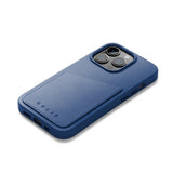 Mujjo iPhone 14 Pro Skal Full Leather Wallet Case Tan