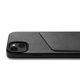 Mujjo iPhone 14 Skal Full Leather Wallet Case Tan