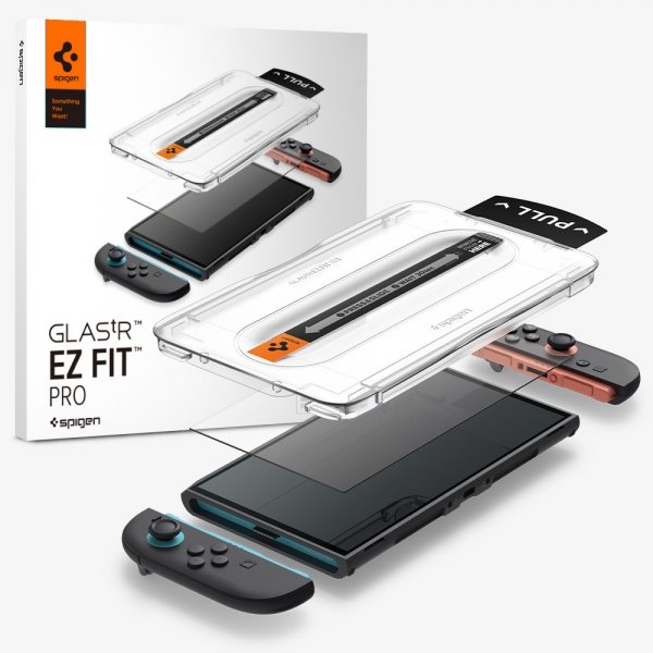 Spigen Nintendo Switch 2 Skärmskydd GLAS.tR EZ Fit Pro 2-pack