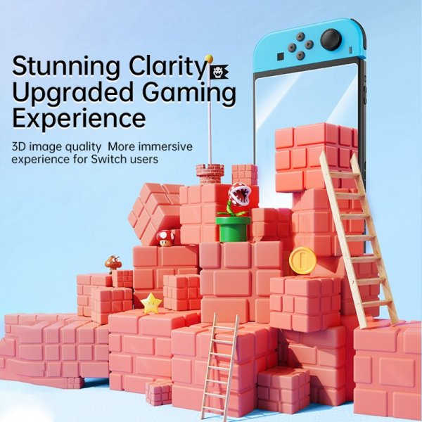 Baseus Nintendo Switch Glasskärmskydd med installationsram 2-pack