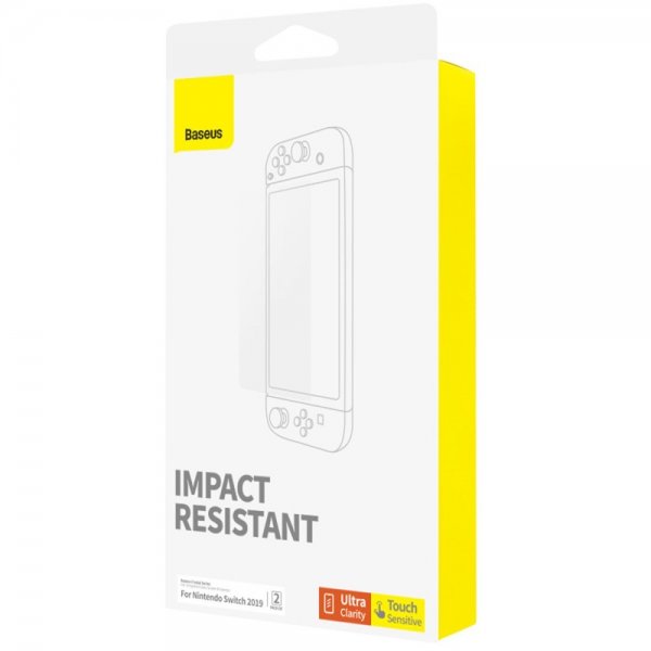Baseus Nintendo Switch Glasskärmskydd med installationsram 2-pack