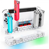 Nintendo Switch Laddningsdocka för Joy-Cons med Spelförvaring Vit