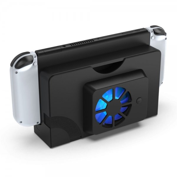 Dobe Nintendo Switch OLED Kylningsfläkt Blå Belysning Svart
