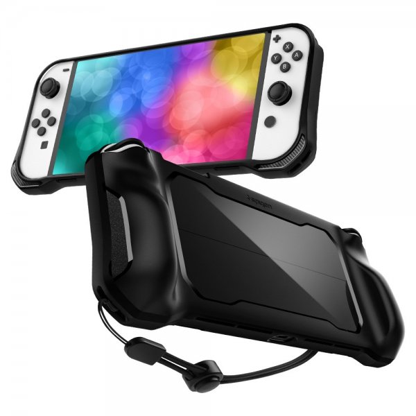 Spigen Nintendo Switch OLED Skal Rugged Armor Matte Black