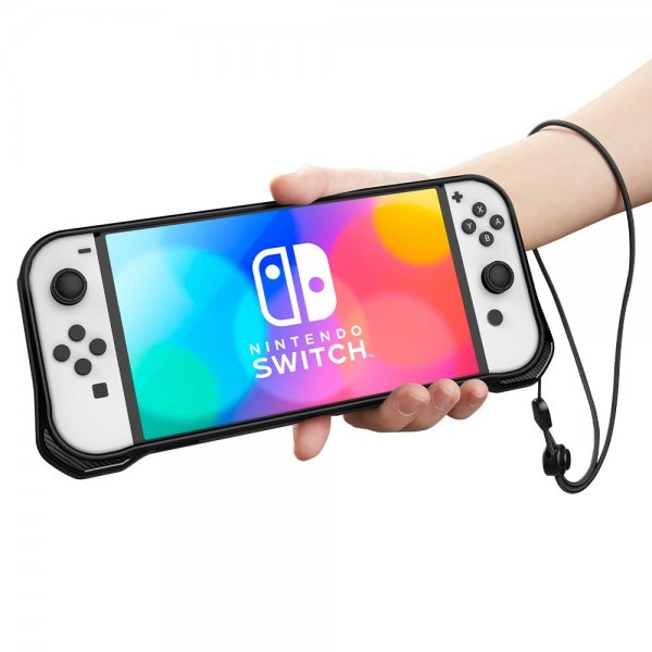 Spigen Nintendo Switch OLED Skal Rugged Armor Matte Black