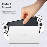 Spigen Nintendo Switch OLED Skärmskydd GLAS.tR EZ Fit 2-pack