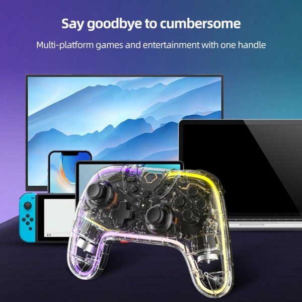 Aolion Nintendo Switch Spelkontroll Transparent RGB