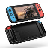 Nintendo Switch Skal Borstad Kolfibertextur Svart