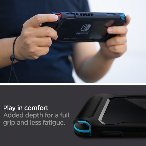 Spigen Nintendo Switch Skal Rugged Armor Matte Black