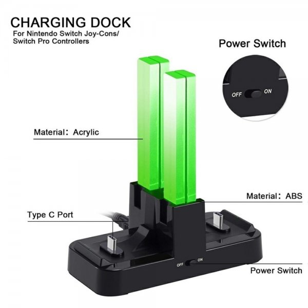 Dobe Nintendo Switch Spelkontroller Laddningsdocka