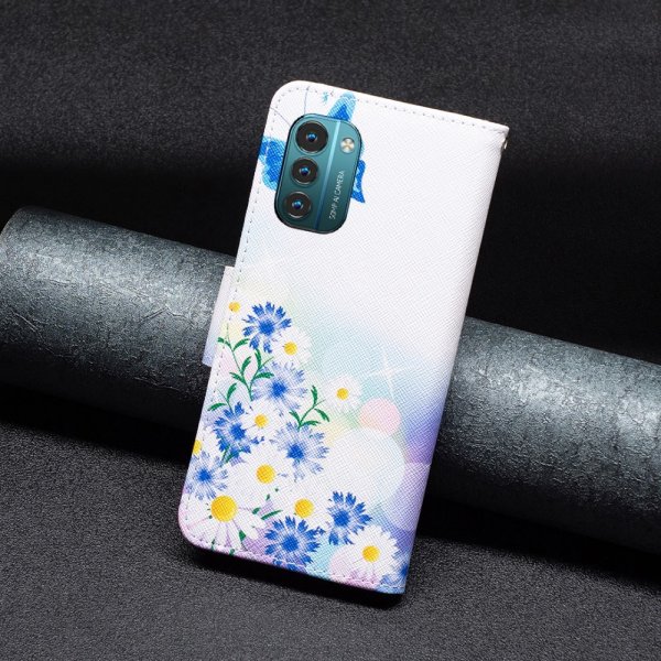 Nokia G11/G21 Fodral Motiv Fjärilar och Blommor