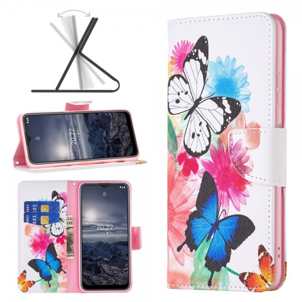 Nokia G11/G21 Fodral Motiv Två Fjärilar