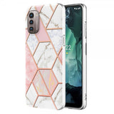 Nokia G11/G21 Skal Marmormönster Rosa Vit