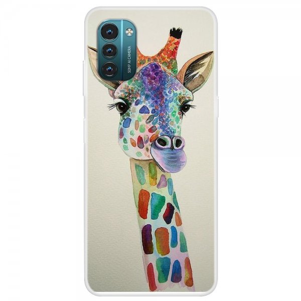 Nokia G11/G21 Skal Motiv Färgglad Giraff