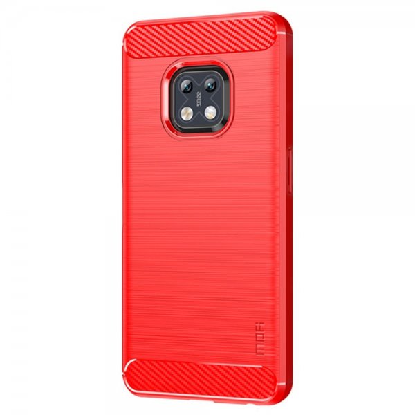 Mofi Nokia XR20 Skal Borstad Kolfibertextur Röd