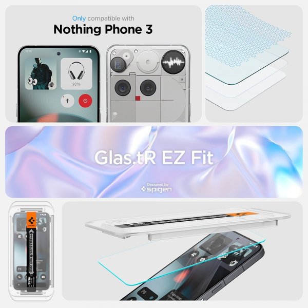 Spigen Nothing Phone 3 Skärmskydd GLAS.tR EZ Fit 2-pack