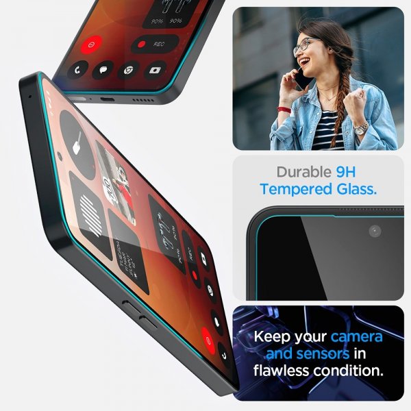 Spigen Nothing Phone (3a)/Phone (3a) Pro Skärmskydd GLAS.tR EZ Fit