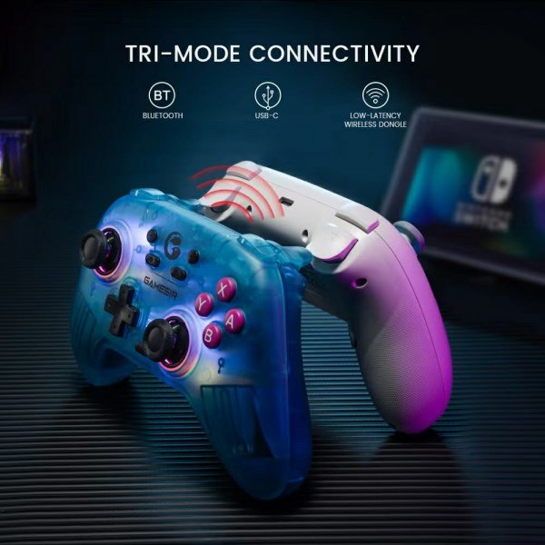 GameSir Nova HD Rumble Spelkontroll 2.4G Retro White