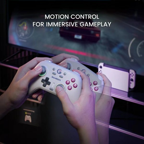 GameSir Nova HD Rumble Spelkontroll 2.4G Retro White