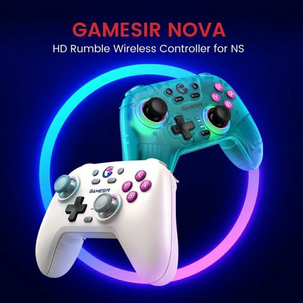 GameSir Nova HD Rumble Spelkontroll 2.4G Retro White