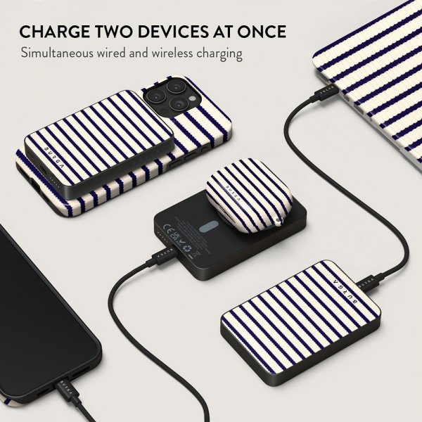 Burga Powerbank MagSafe 5000 mAh Old Money Metallgrå