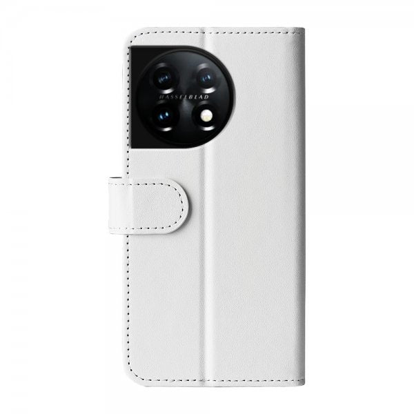 OnePlus 11 Fodral Lädertextur Vit