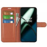 OnePlus 11 Fodral Litchi Brun