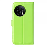 OnePlus 11 Fodral Litchi Grön