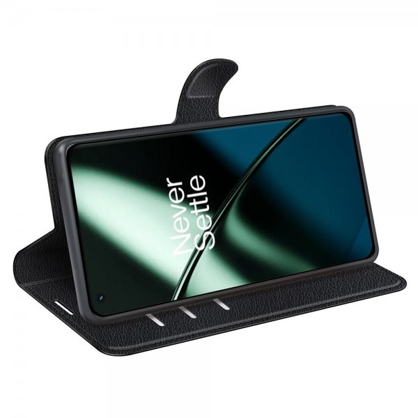 OnePlus 11 Fodral Litchi Svart