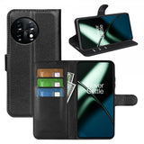 OnePlus 11 Fodral Litchi Svart