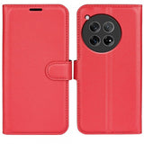 OnePlus 12 Fodral Litchi Röd
