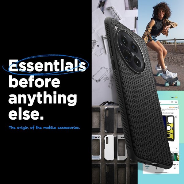 Spigen OnePlus 12 Skal Liquid Air Matte Black