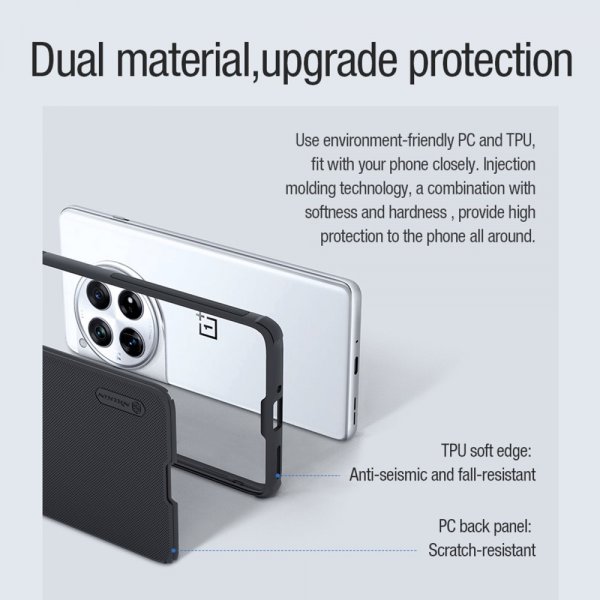 Nillkin OnePlus 12 Skal Super Frosted Shield Pro MagSafe Svart