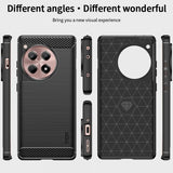 Mofi OnePlus 12R Skal Borstad Kolfibertextur Blå