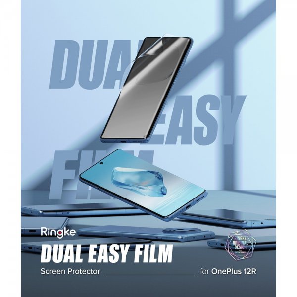 Ringke OnePlus 12R Skärmskydd Dual Easy Film 2-pack